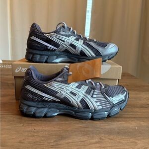 Asics Charcoal and Silver Athletic Sneakers